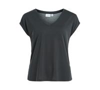 Vila Vimodala V-Neck S/S Top/Su-Noos, Negro, XL para Mujer
