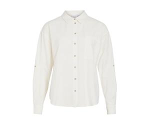 Vila Camiseta Viprisilla L/S, Blanco Nieve., 38