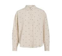 Vila Camiseta Viprisilla Print L/S, Super Light Natural Melan, 42