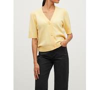 Vila Cárdigan de mujer corto botones. Amarillo 44/XXL