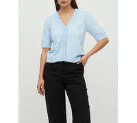 Vila Cárdigan de mujer corto botones. Azul claro 34/XS