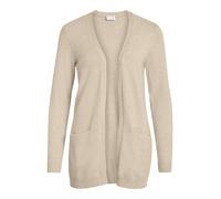 Vila Clothes Viril L/s Open Knit Cardigan-Noos, Chaqueta Punto Mujer, Beige (Natural Melange Natural Melange), 44 (Talla del Fabricante: X-Large)