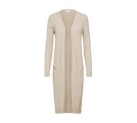 Vila Clothes Viril L/s Long Knit Cardigan-Noos, Chaqueta Punto Mujer, Beige (Natural Melange Natural Melange), 38 (Talla del Fabricante: Small)