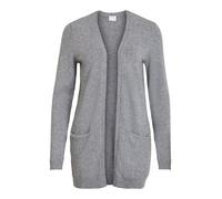 Vila Clothes Viril Open L/s Knit Cardigan-Noos Suéter, Medium Grey Melange, XS para Mujer
