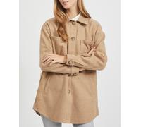 Vila Chaqueta de mujer de paño con botones. Caramelo 44 (XXL)