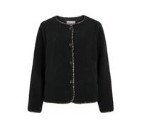 VILA Chaqueta mujer con botones y cuello redondo, elegante y versátil