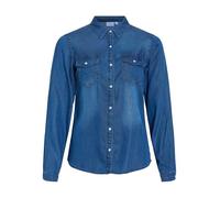Camisa de denim, manga larga Mujer Talla XL. Color Azul