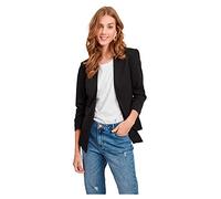 Vila Clothes Viher 3/4 New Blazer-Noos, Chaqueta de Traje Mujer, Multicolor (Black), 40 (Talla del Fabricante: Large)