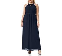 Vila Clothes Vimilina Halterneck Maxi Dress - Noos, Vestido Mujer, Azul (Total Eclipse), 44 (Talla del Fabricante: 42)
