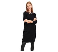 Vila Clothes Viril L/s Knit Dress-Noos, Vestido Mujer, Negro (Black), 40 (Talla del Fabricante: Large)