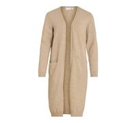 Vila Clothes Viril L/s Long Knit Cardigan-Noos, Chaqueta Punto Mujer, Beige (Natural Melange Natural Melange), 38 (Talla del Fabricante: Small)