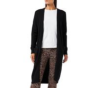 Vila Clothes Viril L/s Long Knit Cardigan-Noos, Chaqueta Punto Mujer, Negro (Black), 38 (Talla del Fabricante: Medium)