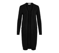Vila Clothes Viril L/s Long Knit Cardigan-Noos, Chaqueta Punto Mujer, Negro (Black), 42 (Talla del Fabricante: X-Large)