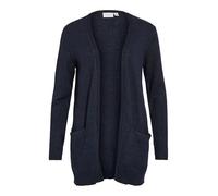 Vila Clothes Viril L/s Open Knit Cardigan-Noos Chaqueta Punto, Azul (Total Eclipse Detail: Melange), 42 (Talla del Fabricante: X-Large) para Mujer