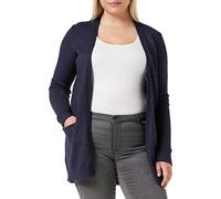 Vila Clothes Viril L/s Open Knit Cardigan-Noos, Chaqueta Punto Mujer, Azul (Total Eclipse Detail: Melange), 42 (Talla del Fabricante: Large)