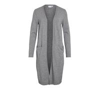 VILA CLOTHES Viril Long L/S Knit Cardigan-Noos Suéter, Color Gris, XL para Mujer