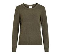 VILA CLOTHES VIRIL O-Neck L/S Knit Top-Noos Suter Pulver, Forest Night, XL para Mujer