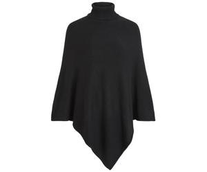 Vila Clothes Viril Rollneck Knit Poncho - Noos, Mujer, Negro (Black), Talla única