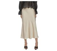 Vila Viellette HW Long Skirt-Noos Falda Acampanada, Gris, 36 Mujeres