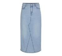 Vila Falda Vaquera para Mujer Midi, Mezclilla De Color Azul Claro, M