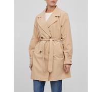 Vila Gabardina de mujer corta solapa ancha. Beige 40