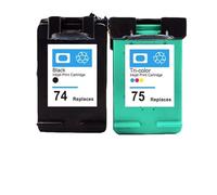 Vila-h 74xl 75Cartucho de Tinta Compatible for 74 75xl Photo-Mart C4200 C4280 C4345 C4380 C4480 C4580 Offi-ejet J5780(1set)