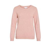 Vila Jersey de Punto Femenino Cuello Redondo, Rosa Misty/Detalle: Melange, XL