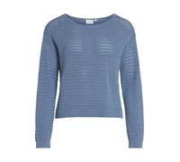 Vila Jersey para Mujer Vibellisina Boatneck L/S Knit Top-Noos, Color Azul., XXL
