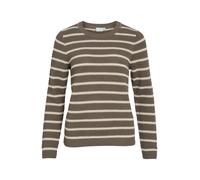 VILA Jersey 'VIDALO' ecru / chocolate M ecru / chocolate