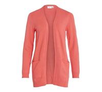 Vila Knit Cardigan Chaqueta Viril Open L/S de Punto-Noos, Coral, L para Mujer