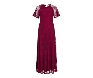 Vila Lace Dress Vifemma S/S Vestido de Encaje-Noos/DC, Multicolor (Anemone), M Mujeres