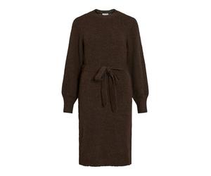 Vila mpe O-Neck L/S Knit Midi Dress-Noos, marrón (Coffee Bean), XXL