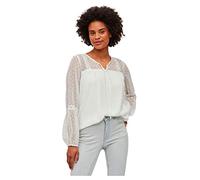 Vila Mujer Viedee L/S Top/Su-Noos Blusa, Blanco Nieve., 46
