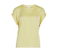 Vila Mujer Viellette S/S Satin Top-Noos Blusa de Manga Corta, Plátano Pálido, 38