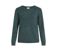 Vila Mujer Viril O-Neck L/S Knit Top-Noos, Ponderosa Pine/Detail:Dark Melange, M