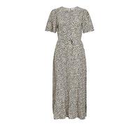 Vila Neck Dress-Noos Vigrace-Vestido Midi de Cuello Redondo S/S, Arena, 38 Mujeres