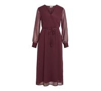 Vila Neck Dress Vifalia Vestido de Cuello en V L/S Midi - Noos/DC, Figura, 44 Mujeres