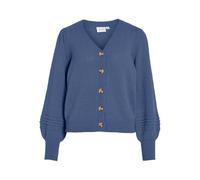 Vila Neck Glitter Knit PB Vituli-Cárdigan de Punto Brillante con Cuello en V para Mujer