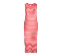 Vila Neck Midi Knit Dress Vizicha-Vestido de Punto Mediano con Cuello Redondo L/S para Mujer