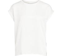 Vila Viellette S/S Satin Top/Su-Noos Camiseta, Blanco Nieve, 44 Mujeres