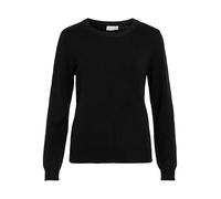 Vila NOS Viril L/s O-Neck Knit Top-Noos suéter, Negro (Black Black), Medium para Mujer