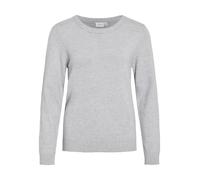Vila NOS Viril L/s O-Neck Knit Top-Noos suéter, Gris (Light Grey Melange Light Grey Melange), Small para Mujer