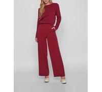 Vila Pantalón de mujer wide leg. Granate 36 (36)