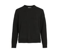 Vila Pullover/Ka Vilolo L/S O-Neck-Sudadera con Cuello Redondo, Negro, L para Mujer