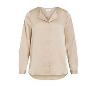 Vila Satin Shirt Viellette V-Neck L/S-Camiseta de satén-Noos para Mujer