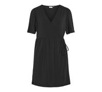 Vila Short Wrap Dress-Noos Vinayeli S/S-Vestido Corto con Envoltura, Negro (Black Beauty), M Mujeres
