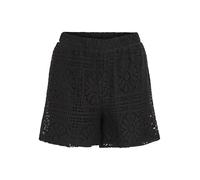 Vila Shorts Vimerinda Crochet HW-Pantalones Cortos, Negro (Black Beauty), XS para Mujer