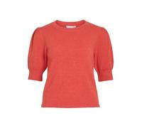 Vila Sleeve O-Neck Knit Top Viril Noos-Camiseta de Punto de Manga 2/4 con Cuello Redondo, Paprika, S Mujeres
