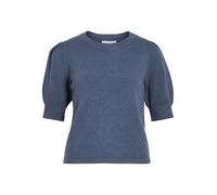 Vila Sleeve O-Neck Knit Top Viril Noos-Camiseta de Punto de Manga 2/4 con Cuello Redondo, Vintage Indigo, M Mujeres