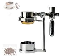 VILA SMO Cafetera Neumática De 58 Mm, Cafetera Manual De Presión De Aire con Válvula De Alivio De Presión Y Manómetro, Extracción De 9 Bares, 10 Depósitos De Dióxido De Carbono Mini